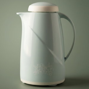 Helios thermos, 0.6 liters, thermal glass inner container, plastic outer shell - light green product image