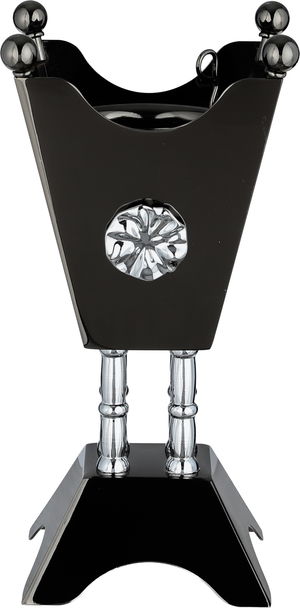 Al Saif Gallery Stainless Steel Incense Burner, 11x11x22 cm, Base - Black Silver product image