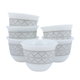طقم فناجين قهوة عربي سلمي بورسلان السيف غاليري، 12 قطعة - ابيض فضي product image 2