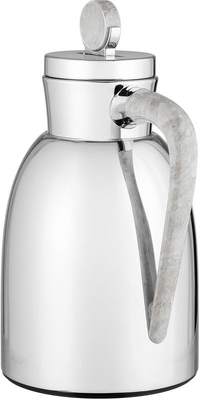 ترمس غزل السيف غاليري، 1 لتر، حافظة داخلية زجاج، ضغاط، يد رخامي - فضي لامع product image 2