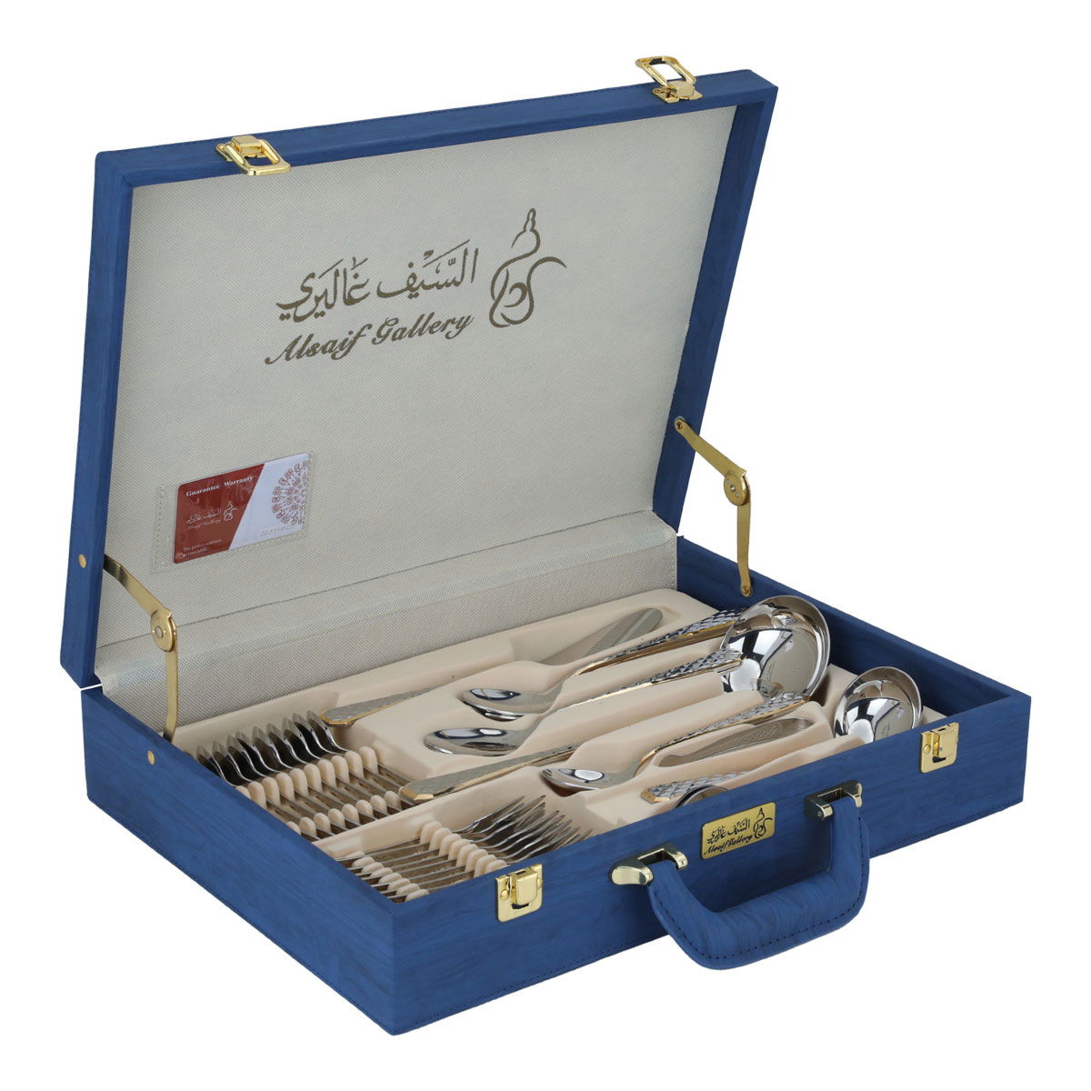 Al Saif Gallery steel spoon set, patterned, 72 pieces - silver product image 3