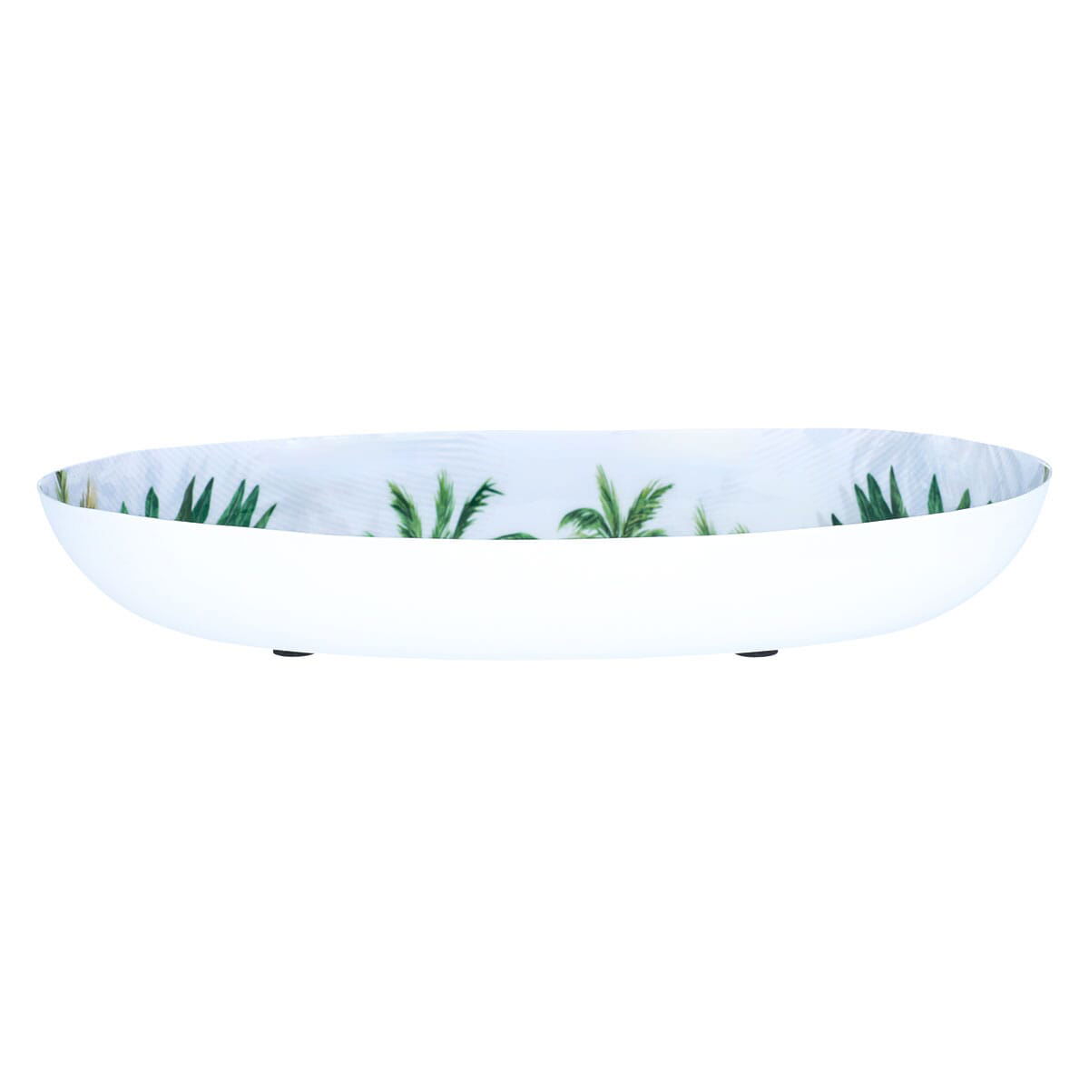 صحن تقديم حلا بورسلان السيف غاليري، 29.5×16.5×3.5 سم، مشجر أخضر - أبيض product image