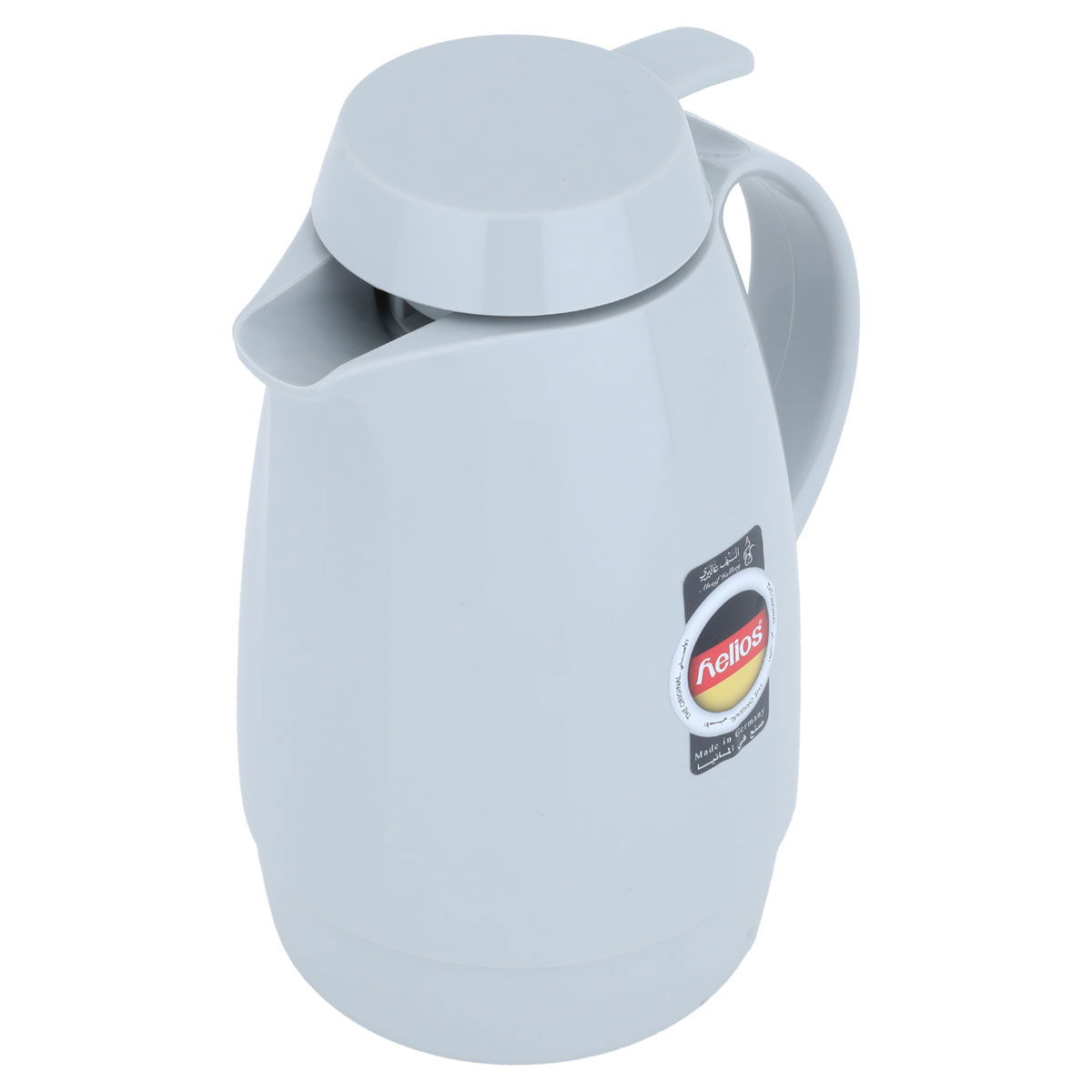 ترمس هيليوز، 0.6 لتر، حافظة داخلية زجاج حراري، هيكل خارجي بلاستيك - رمادي غامق product image 2