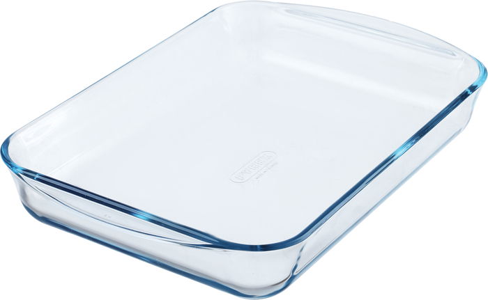 صينية فرن زجاج بيركس، 2.7 لتر، 35×23×6 سم، بمقبض - شفاف product image 2
