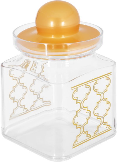 طقم علب بهارات بلاستيك السيف غاليري، بغطاء ذهبي، 3 قطع - شفاف product image 3