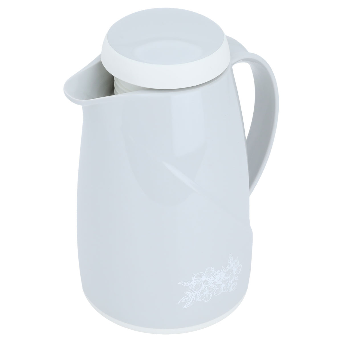 Helios Thermos, 0.6 L, Glass Inner Carrier, Plastic Outer Body - Light Grey product image 2