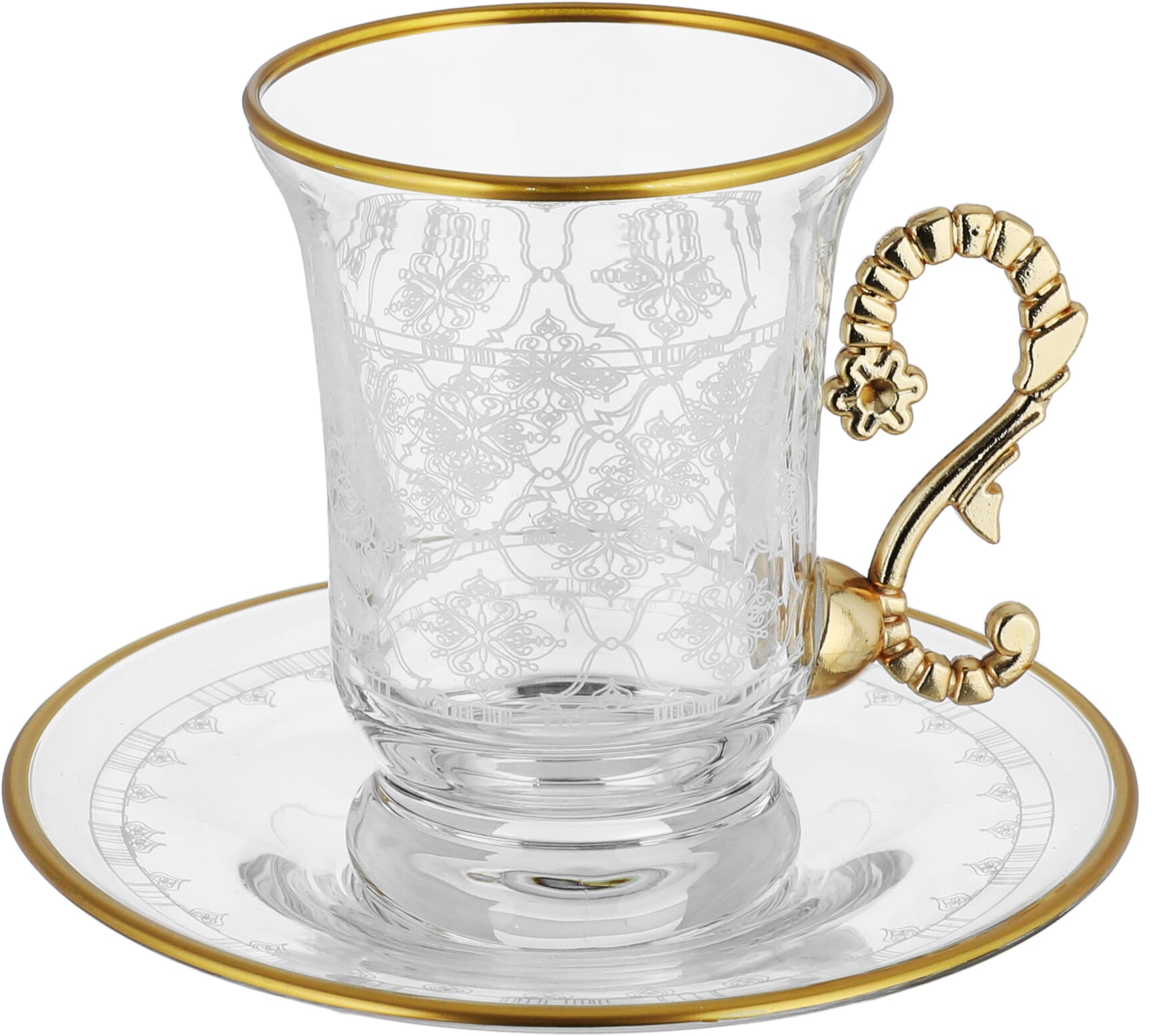 Al Saif Gallery crystal set, 50 pieces, white-transparent pattern product image 3