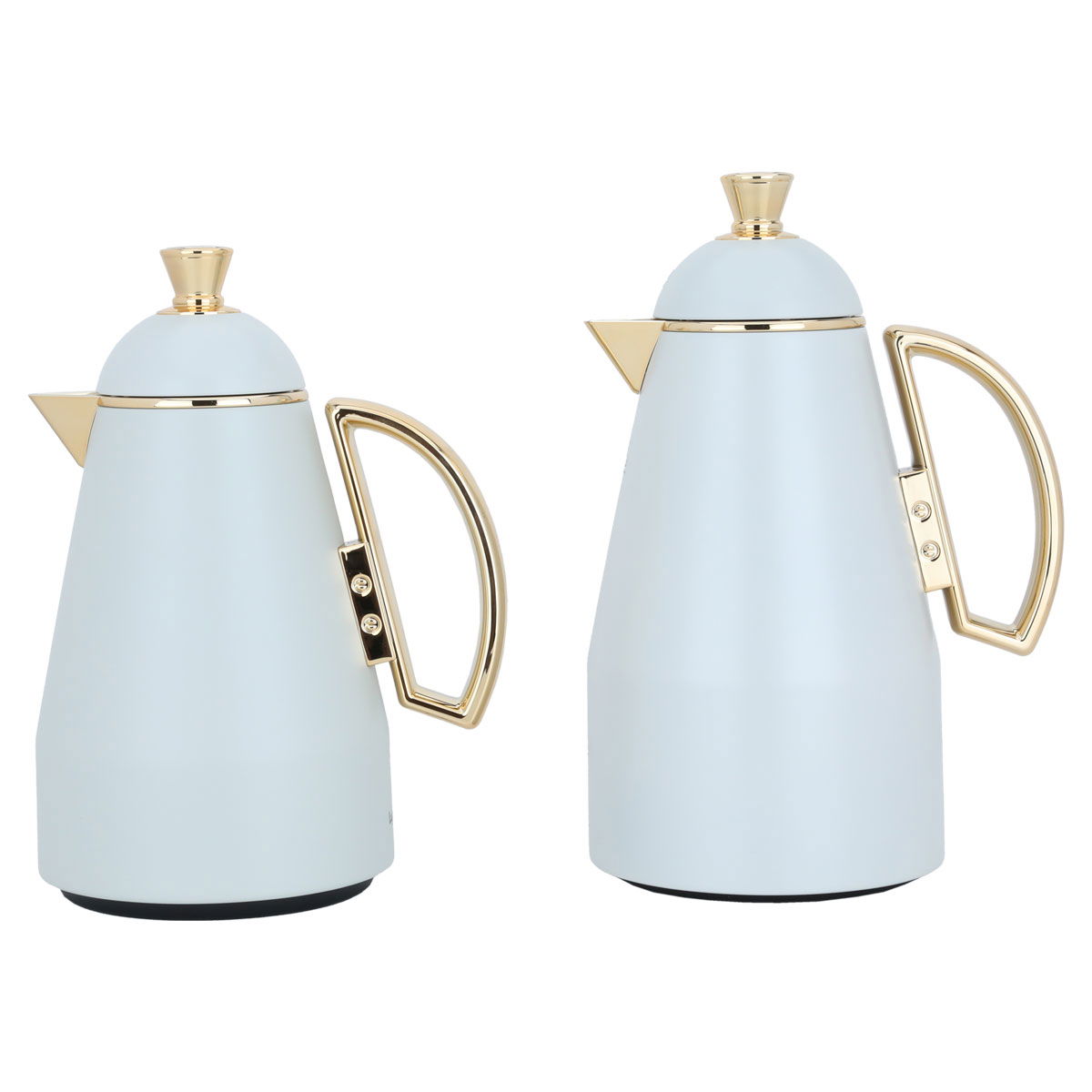 Al Saif Gallery Ruwayda thermos set, 1 liter, thermal glass inner container, steel outer shell - white product image 1