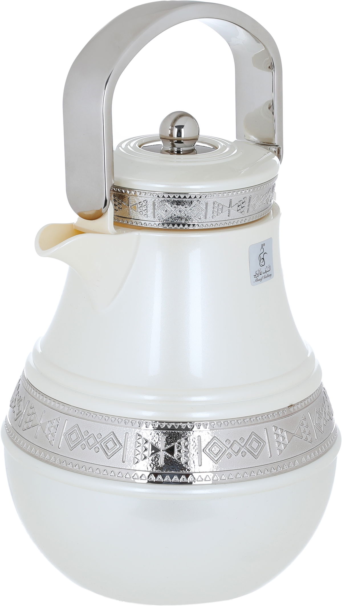 Al Saif Gallery Amal thermos set, 1 liter, thermal glass inner shell, plastic outer shell - white product image 7
