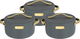طقم حافظات كندة استيل السيف غاليري، 3 قطع - رمادي غامق product image 1