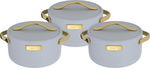 طقم حافظة طعام استيل السيف غاليري، 3 قطع - أبيض product image 1