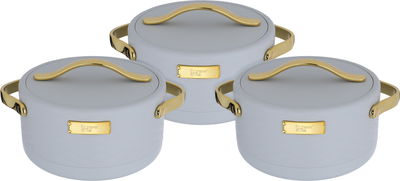طقم حافظة طعام استيل السيف غاليري، 3 قطع - أبيض product image 1