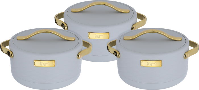 طقم حافظة طعام استيل السيف غاليري، 3 قطع - أبيض product image 1