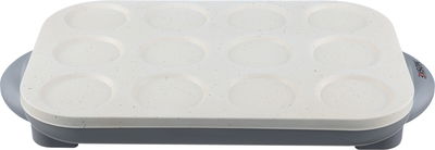 صانعة مصابيب وبانكيك جرانيت إديسون، 1200 واط، 12 موضع، 4 قطع، MK-12 - رمادي بيج product image 1