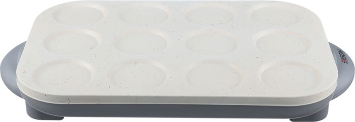صانعة مصابيب وبانكيك جرانيت إديسون، 1200 واط، 12 موضع، 4 قطع، MK-12 - رمادي بيج product image 1