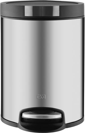 Eco Steel Wastebasket, 5 L - Silver Black product image