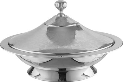 صحن تقديم غوزي استيل السيف غاليري، 45 سم، منقوش - فضي product image 1