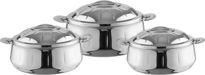 طقم حافظات طعام استيل السيف غاليري، 3 قطع - فضي product image 1