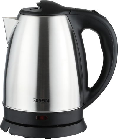 Edison KES4149-GS Electric Kettle, 1.7 Litre, 1500/1800 Watt - Silver Black product image 1