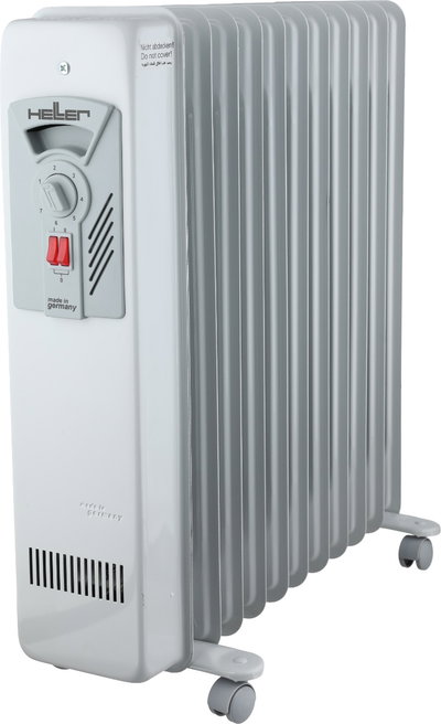 دفاية زيت كهربائية هيلر، 11 ريشه، 1820/2000 واط، MAS2011 - رمادي فاتح product image 1