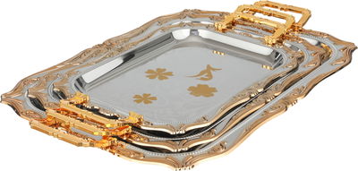 طقم طوفريات جوري ستانلس استيل السيف بلص، 3 قطع - فضي ذهبي product image 1