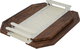 Al Saif Gallery Acrylic Wood Tray Set, 2 Pieces, Clearhandle, Rectangular - Dark Off White Wood product image 1