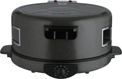 خبازة كهربائية إديسون، 2200 واط، 40 سم، قرص تحكم - رمادي product image 1