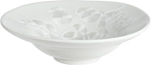 زبدية بورسلان السيف غاليري، دائري، منقوش، 19.5x19.5x5 سم - ابيض product image