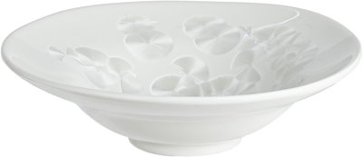 زبدية بورسلان السيف غاليري، دائري، منقوش، 19.5x19.5x5 سم - ابيض product image 1