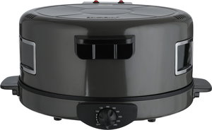 خبازة كهربائية إديسون، قرص تحكم، 40 سم، 2200 واط، بفتحتين، ZS-306BHD-S2 - رمادي product image