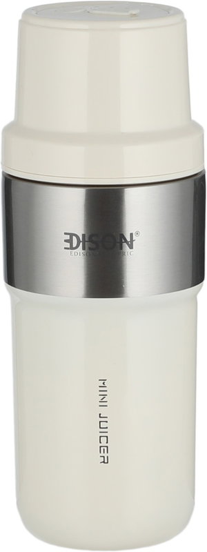 Edison GC-ZK37B Fit Mate Stainless Steel Blender, 80W, 400ml, 1300mAh Battery, 1 Speed, Stainless Steel Blades - Silver White product image