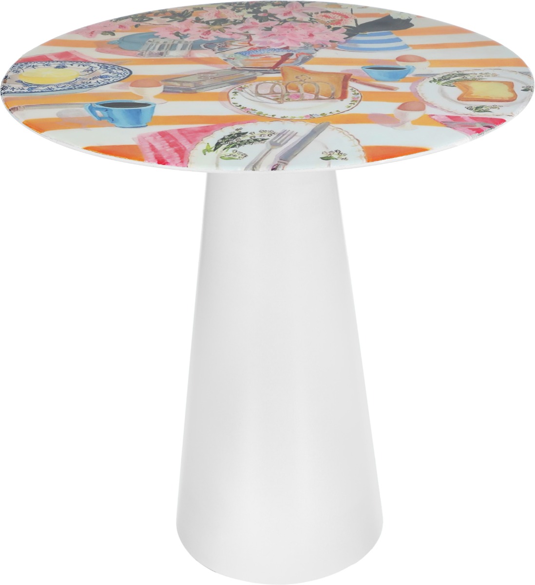 Al Saif Gallery steel serving table, 41 x 41 x 42.5 cm - multi-colored product image