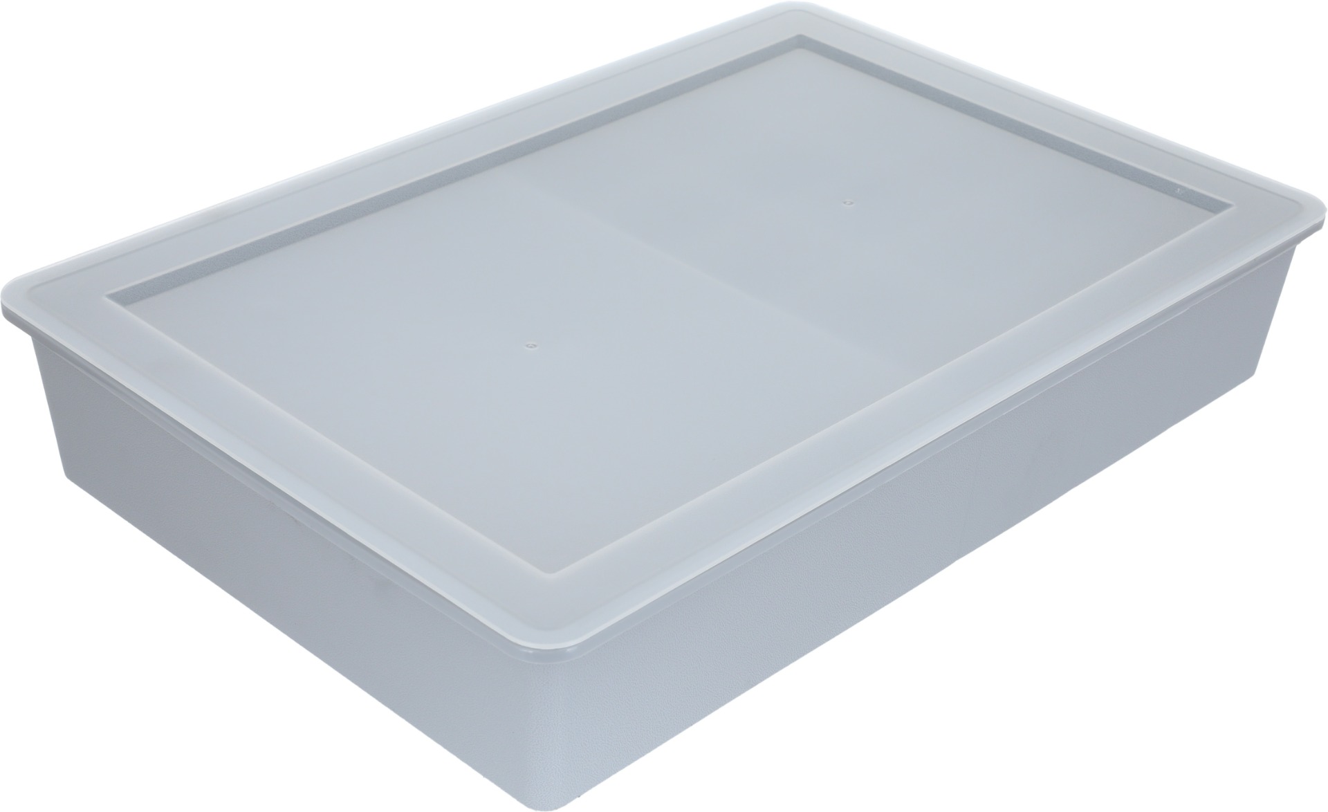Half-Divided Plastic Organizer with Proof Lid, 49x33x9 cm - Grey product image