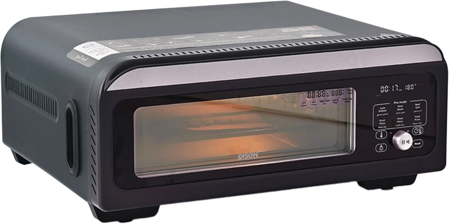 فرن بيتزا و قلاية إديسون، 18 لتر، 10 وظيفة، 2000 واط - أسود product image 5