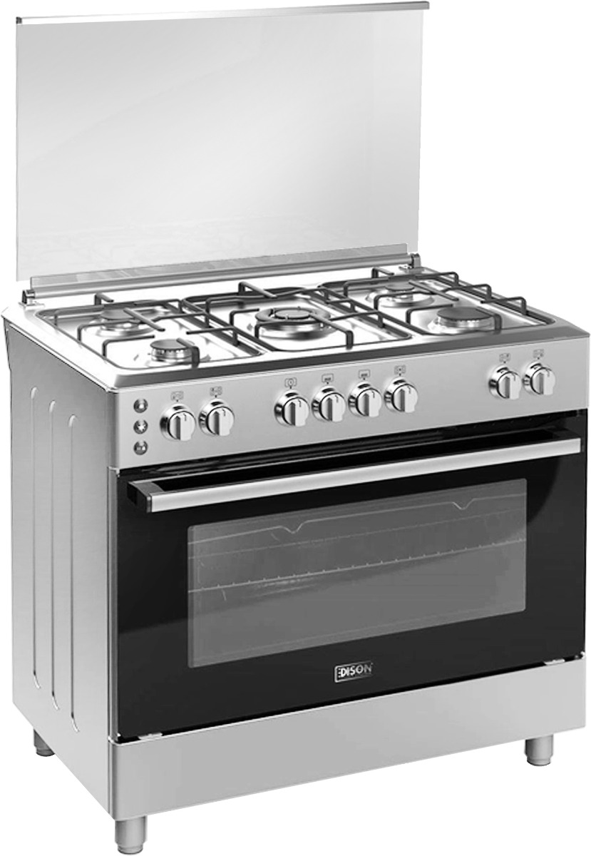Edison Edgs-90-3 Free Standing Gas Oven, 60 X 90 Cm, 5 Burners - Silver product image 5
