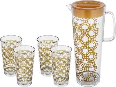 طقم جيك وكاسات زجاج السيف غاليري، 5 قطع - شفاف product image 1