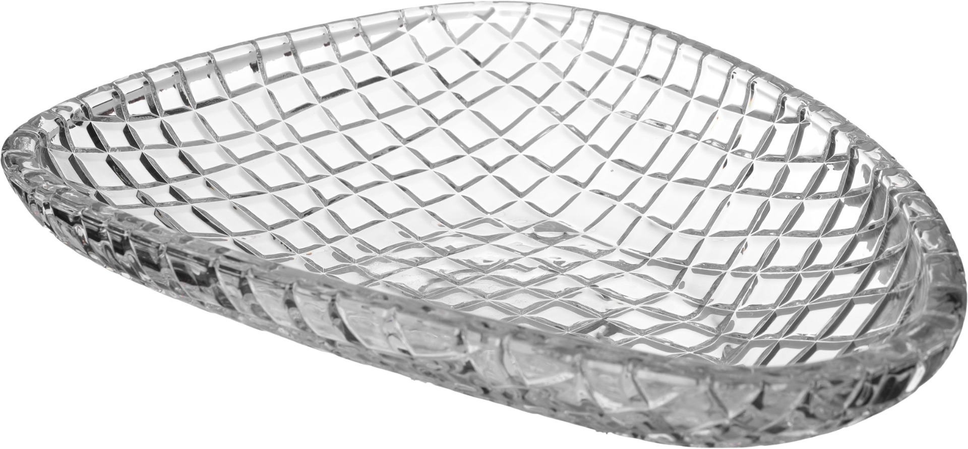 Al Saif Gallery Max Glass Serving Plate, 38.2X27.6 Cm, Triangle - Clear product image