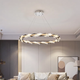 Modern circular Meshkati chandelier, Kelvin LED, 3000, circular 80 cm - silver gray crystal product image 1