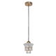 Meshkati pendant lighting, 6 watts, 3000 Kelvin, aluminum glass - gold product image 3