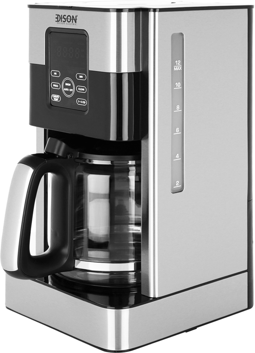 Edison Coffee Maker, 1000 Watt, 1.8 Liter - Black Silver product image 4