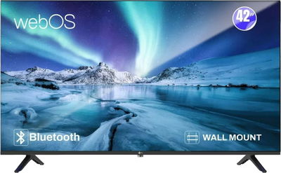 MTC MT42F410WOS Frameless Smart TV, 42 inches, built-in receiver, FHD, WebOS - Black product image 1