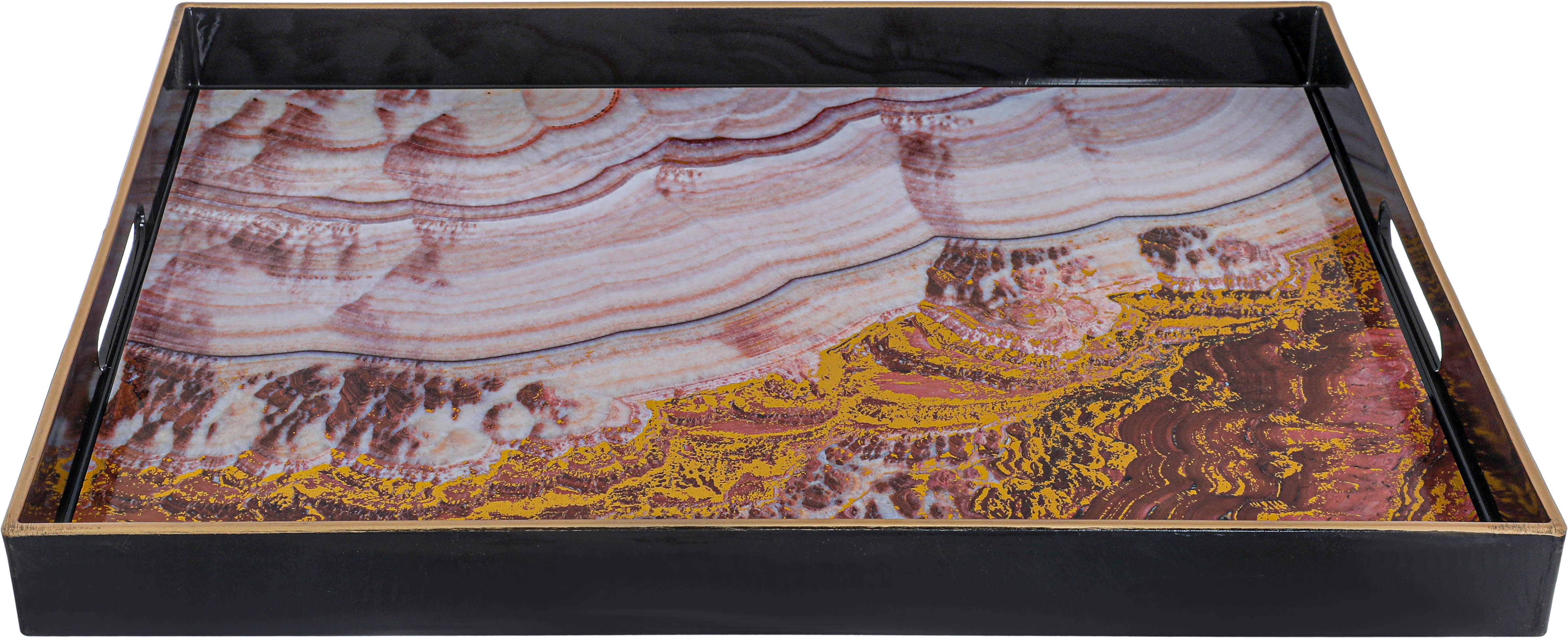 Al Saif Gallery Plastic Serving Tray, 48x35x4 - Black product image 1