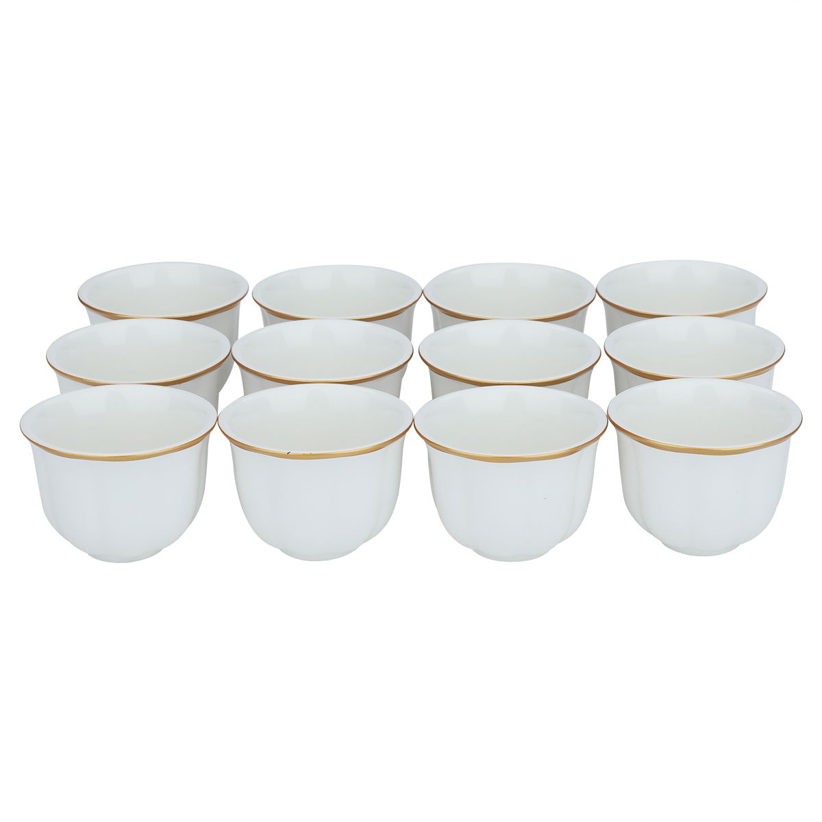 Al Saif Gallery Arabic coffee cups set, 12 pieces - white product image