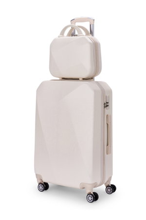 طقم شنط سفر ABS ليمرا، 4 مقاسات، 4 عجلات، زاويه 360 درجة، OT-4021 - بيج product image 2