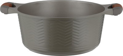 طقم قدور داي كاست الومنيوم روبوست، 9 قطع، غطاء زجاج، يد سيليكون - رمادي product image 7