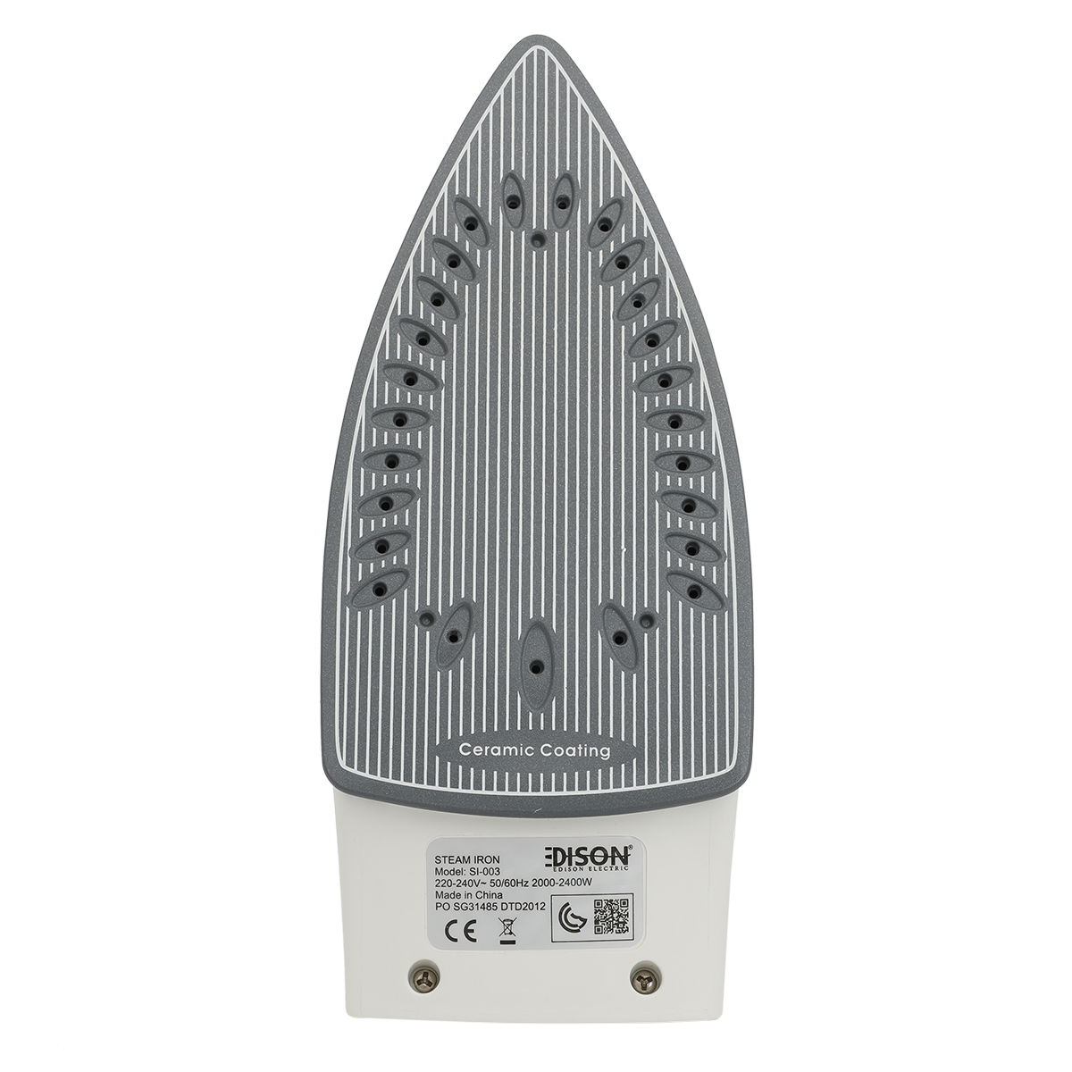 Edison Ceramic Steam Iron, 2200 Watt, 280 Ml - Grey product image 4