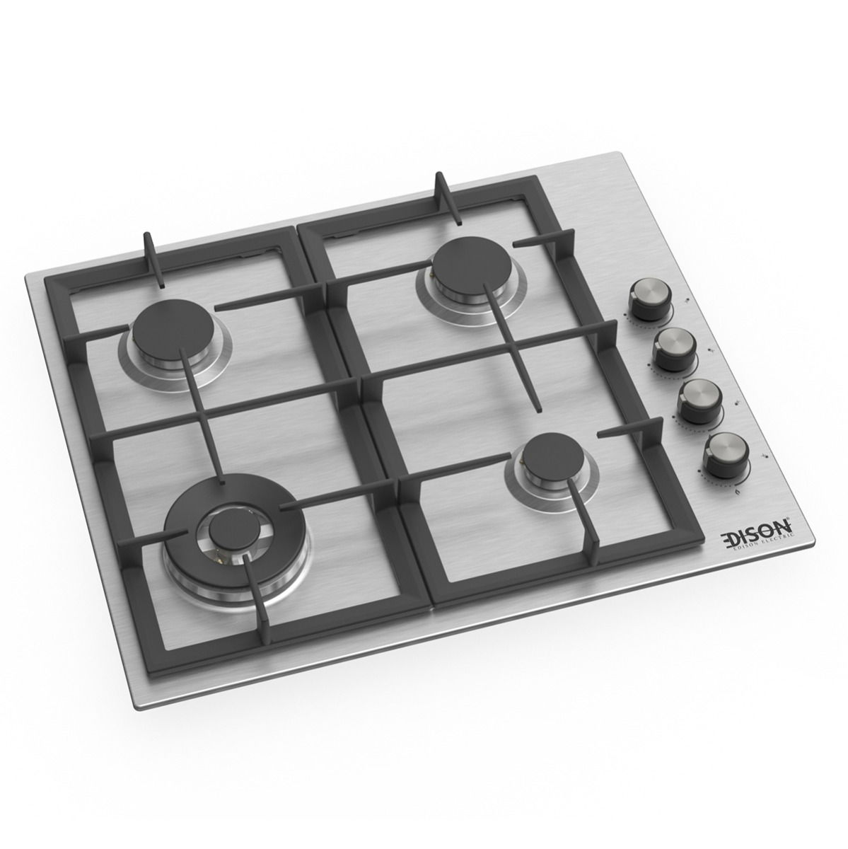 Edison Edgs-Frr-50 Built-In Gas Stove, 4 Burners, 60X60 Cm - Silver product image 2