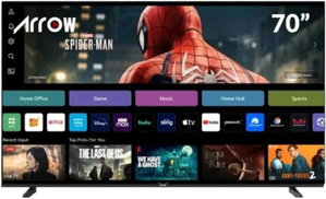 تلفزيون سمارت بدون اطار اركيو، 70 بوصة، 4K UHD، شاشة DLED، نظام ويب او اس، ريموت، RO-70LCTWQ - اسود product image