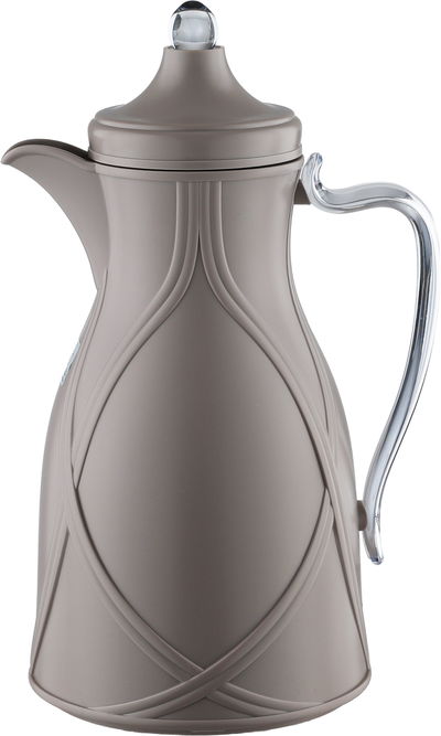 طقم ترامس طيف السيف غاليري، 0.7 / 1 لتر، 2 قطعة، خامة داخلية زجاج، يد شفاف، غطاء ضغاط - رمادي فاتح product image 6