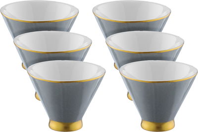 طقم فناجين السيف غاليري، بورسلان، 6 قطع - رمادي product image 1